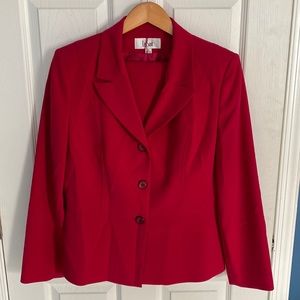 Le Suit size 10 hot pink/magenta 2 piece skirt suit